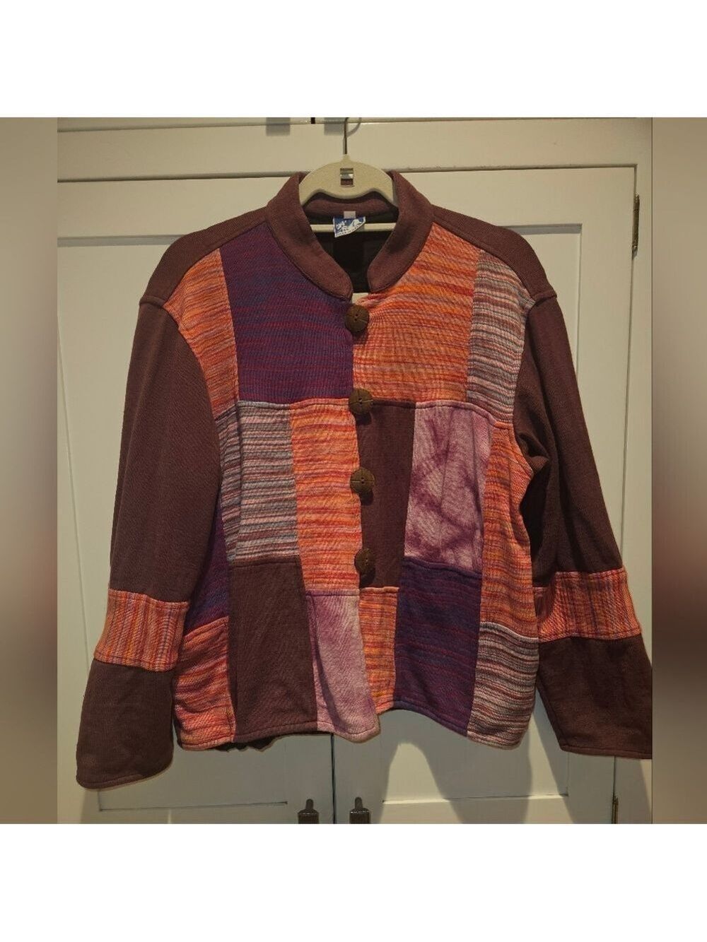 Vintage Cheppu Made in Nepal Patchwork Jacket – Size M – Boho Artisan Coat